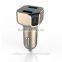 Dual USB Bluetooth car chargers with car battery meter
