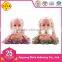 The most popular education toy 20957 PVC material make up doll head with fiara for girls