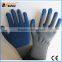 BSSAFETY 10 gauge cotton knitted crinkle latex coated anti slip working hand gloves