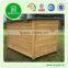 Wooden outdoor dog house with patio