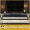 Modern silver mirror tv stand with 20mm marble top