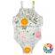 Children Summer Boutique Beach Swimsuit Ruffle Strape Frock Design Comic Print Queen Swimwear