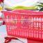 Promotional plastic large size storage basket Kitchen Accessories Wash Fruit Vegetable Sieve Storage Basket Dropping Water
