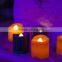 Set of 6 Black Orange Halloween Battery LED Tea Light Candles