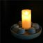 no flame warm white yellow waving perfum customized wedding decoration wax light candle set