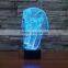 Pyramid Pharaoh 3D LED illusion Night Light Touch Switch Table Desk 7 Color Lamp