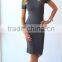 New Fashion Woman Dress Summer Basic Midi Jersey Dresses Slim Bodycon Workwear