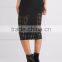 Wholesale Women Apparel Black Fashion Cool Perforated Stretch-jersey Skirt(DQE0395SK)