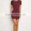 2016 Spring Fashion Design Womens T-Shirt Cotton Spandex Slim Fit Longline T Shirt Blank Short Sleeve Sexy T Shirt Dress