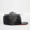 guangzhou hat manufacturer custom 6 panel fitted black blank leather chinese hat