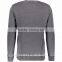 Fashion Blank Design Premium Grey Burnout Sweater for Men