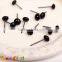 6mm Needle Felted Toy Accessories Craft Wire Back Black Plastic Eyes