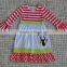 top quality stripe ruffle gril boutique dress