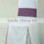 100% polyester plain white banquet chair cover with bow and ruffles