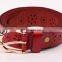 2015 Solid Color Hollow Cowhide Leather Women Belts
