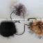 15cm large raccoon fur pompom hair hoop fluffy fur pompon hairband wholesale