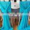 New Blue Chiffon Wholesale Wedding Chair Cap Covers