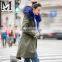 2016 Fashion Chinese Military Great Coat / Hot Sale Parka with Big Raccoon Fur Trim Hood