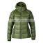 navy blue waterproof shell down jacket for woman cold weather