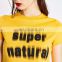 2017 Leisure Style Ladies Bright Yellow 3D Print Design Slim Fit Short Sleeve High Quality Cotton T-Shirt