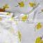 Yellow Flower print bedsheet home quilt bedding set 100% cotton