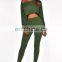 2020 Bodycon High-Waisted Top and Pencil Pants Two-Piece Suit Women Clothing