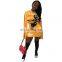 Long Sleeve Dresses Women Fashion 2021 Print One Solid Mini Woman Dress Casual Streetwear Plus Size Vestidos