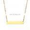 DIY necklace Women name necklace jewelry stainless steel bar necklace jewelry