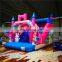 Movable princess pink inflatable kids play bouncy castle for sale