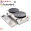 commercial industrial stainless steel electric crepe maker with double head
