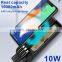 2020 new arrival 10000mAh built-in cable powerbank good quality fast charging output 18W max with stand sucker
