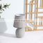Korea new design ball shape ceramic base grey vintage cheap small table lamp for home decor