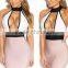 2016 Sexy Lady Fashion Halter Backless Pierced Bodycon Bandage Dress