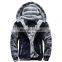 Camo Hoodie Zip winter fur warm Zip Hoodie