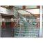 Modern Stainless Steel Arc&Straight Stairs Floating Glass Arc Staircase
