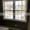 Glass grill design double hung aluminum sash window for ventilation