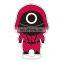 Squid Game Key Chain Mini Doll Key Chains Clear Acrylic Cosplay Red Man Halloween Keyring Soldier Squid Game Keychain