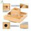 Office Supplies Desk Organizer Bamboo - Spinning Desktop Organizer Darfoo, Home Office Art Supply Storage with 5 Compartments