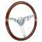 380mm Wood steering wheel for antique car, antique steering wheel wood