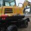 China good quality 6 ton wheel excavator SY65W sale with factory price