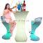 wireless LED table and chairs / futuristic china pub banquet bufat party led glowing cocktail bar tables, furniture living room