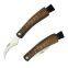 good quality outdoor mushroom knife camping hunting knife multi tools wood handle carving knife with brush