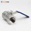 [RUOTENG]  Female Thread BSP NPT Stainless Steel Ball Valve 1PC Ball Valve