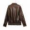 Retro loose lapel zipper faux leather pilot jacket for women's street fashion American motorcycle suit