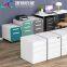 JC Office under-desk storage removable 3-drawer steel file cabinet with lock and universal wheels