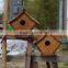 Eco-friendly Cute pink decorative plywood birdhouse pine wood birdcages