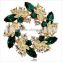 Crystal-studded chic wreath brooch scarf ring high-end apparel accessories jewelry