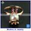 2015 New 18K Gold Plated Bunny Rabbit Pearl Stone Silver Cute Ring