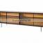 Factory mahogany wood price modern living room furniture sideboard with warm led backlight
