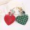 High Quality PU Crystal Heart Shape Keychain Valentine's Day Lovelry Gift Women Bag Accessories Fashion Jewelry